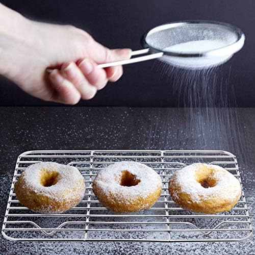E-far Baking Cooling Rack Set of 2, Stainless Steel Metal Roasting Cooking Racks - Image 5