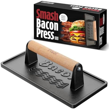 Pisol Cast Iron Smash Burger Press, Steak Weight Bacon Meat Press Tool by Pisol
