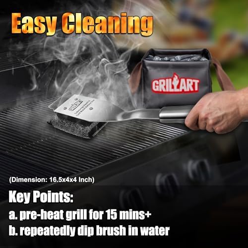 GRILLART Grill Brush Brsitle Free 1PCS Replacement Head - Image 6