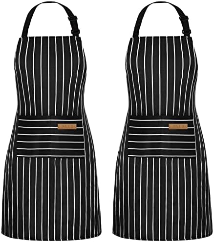 NLUS 2 Pack Cooking Aprons for Women by NLUS
