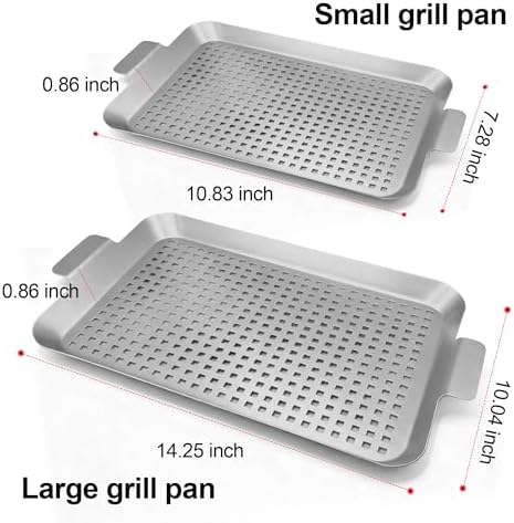 Grill Pan Set of 2, Grill Topper - Image 3