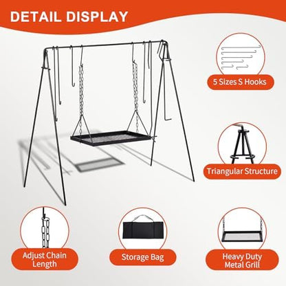 Outvita Grill Swing Campfire Grill Stand - Image 3