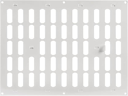 16" x 12" Inch (Outer Dimensions) White Adjustable Air Wall Vent Cover - Indoor Outdoor Metal Grille - Heating, Cooling, Ventilation for Home, Garage, Shed - Open and Close Register 15.72 x 11.81