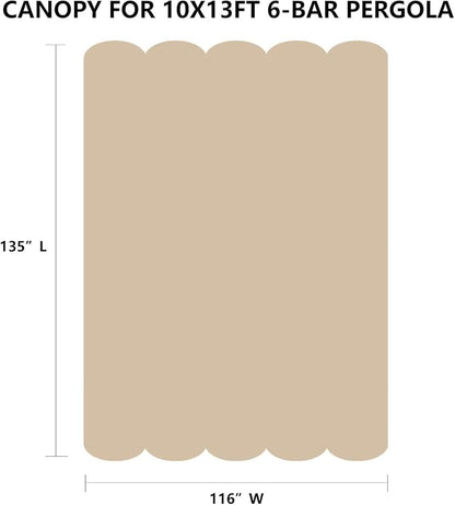 Pergola Shade Cover Replacement Canopy Top Compatible - Image 3