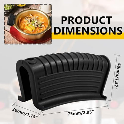 Bonsicoky 2 Pack Silicone Hot Pan Handle Holder - Image 2