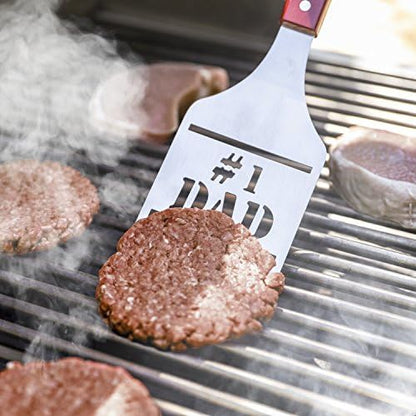 Panoware BBQ Grill Tools Set for Dad, 4 Piece Set, Number 1 Dad Tongs, Digital - Image 2