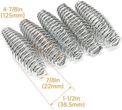 HECASA 5 Pcs 5" Spring Steel Spring Handle BBQ Smoker Grill Pit Wood - Image 4