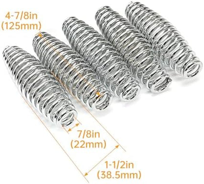 HECASA 5 Pcs 5" Spring Steel Spring Handle BBQ Smoker Grill Pit Wood - Image 4