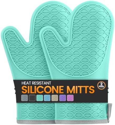 Silicone Oven Mitts, Heat Resistant 2PCS Oven Mitts by Unknown
