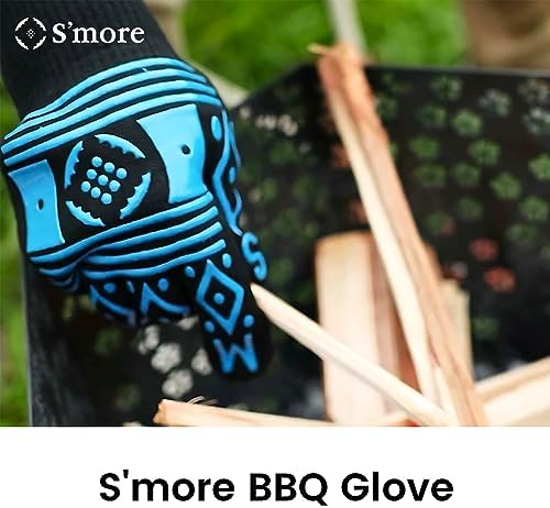 S'more BBQ Gloves Heat Resistant Fireproof Outdoor Grilling Gloves Silicone - Image 2