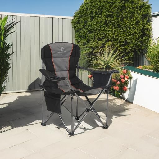 LET'S CAMP Folding Camping Chair Oversized Heavy Duty Padded Outdoor Chair - Image 2