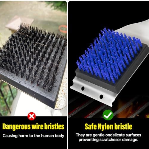 XUDAKAIXIN Grill Brush and Scraper, Dual Grip Design, Extra Strong BBQ Cleaner - Image 7