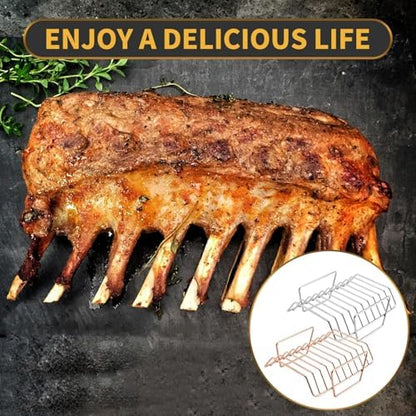 Multi-Purpose Grilling Rack, Rib Rack, V-Rack - Image 7