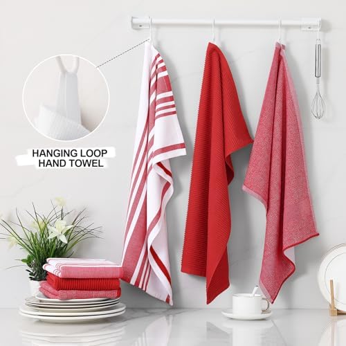Homaxy Cotton 380 GSM Premium Kitchen Towels, 12 Pack - Image 3