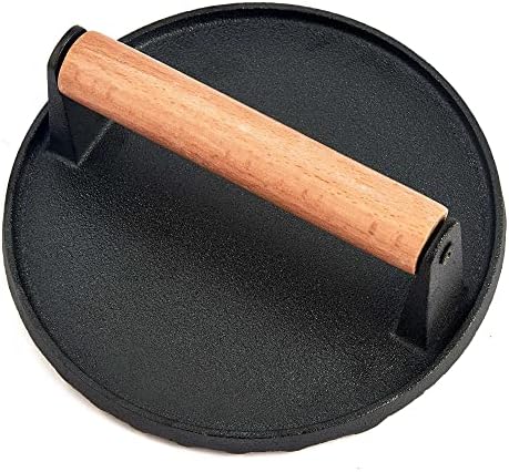 Leonyo 6 Inch Cast Iron Burger Press by Leonyo