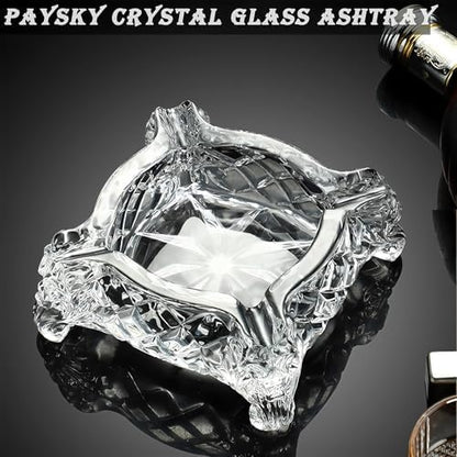 Ashtray 5 x 5 inch, Large Glass Ashtray - Image 2