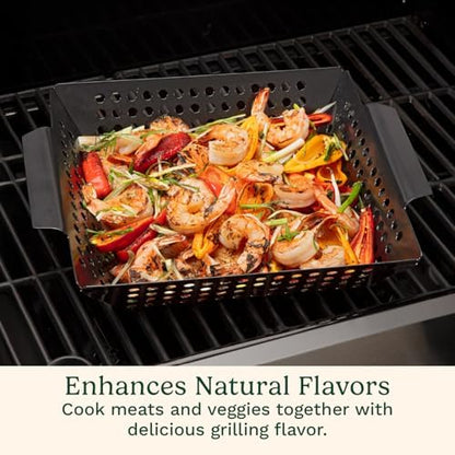 Cuisinart 11" x 11" Non-Stick Grill Wok, Perforated BBQ Grill Basket - Image 4