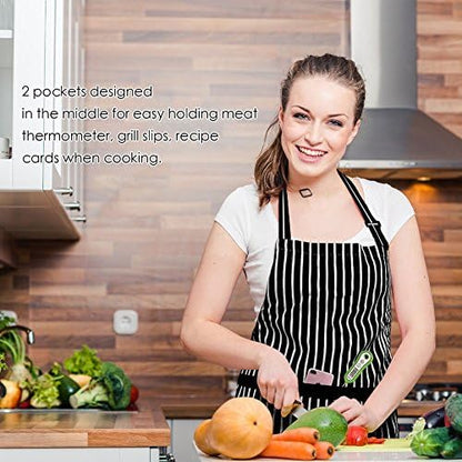 Syntus Apron for Men Women, Adjustable Cooking Kitchen Apron - Image 3