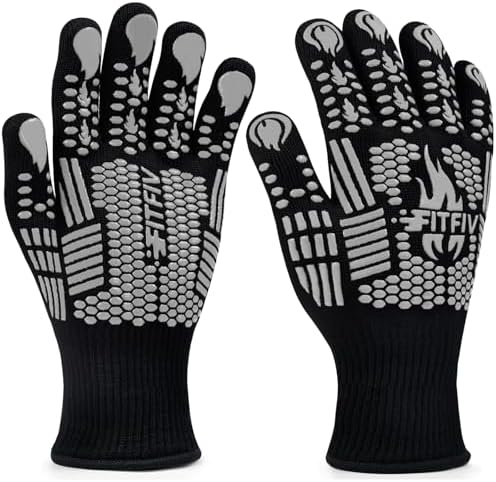 BBQ Gloves, 1472°F Heat Resistant by FITFIV