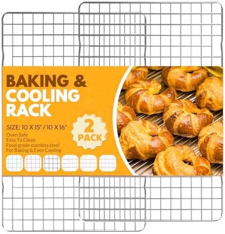 2 PCS Cooling Racks for Cooking and Baking, 15x10 Inches Stainless Steel by Unknown