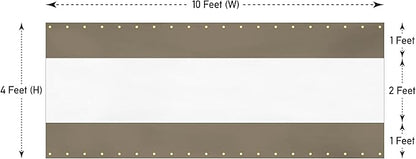 Covers & all Outdoor Clear Panel Curtain, 12 oz Vinyl Outdor Curtains for Patio, Waterproof & Weather Resistant Tarp with Brass Grommets for Pergola, Porch, Gazebos, Balcony (4' H x 10' W feet, Beige)