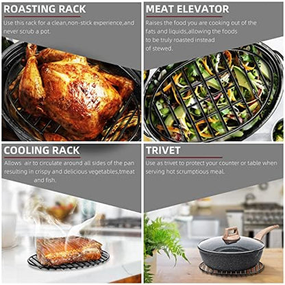 Roasting Rack Enamel 10"*6.5"Fits 13In Roasting Pan, Dishwasher Safe - Image 5