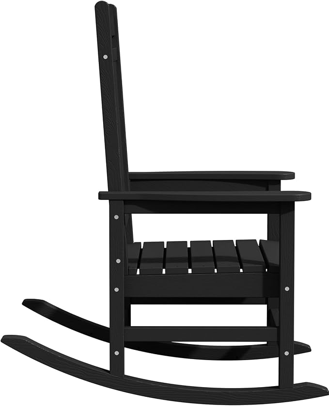 Oversized Outdoor Rocking Chairs Set of 4, HDPE Porch Rocker - Image 10