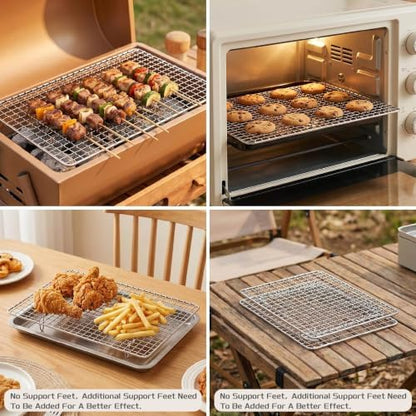 24 PCS 12 "x 8" Disposable Grill Rack Grids, BBQ Roasting Rack - Image 7