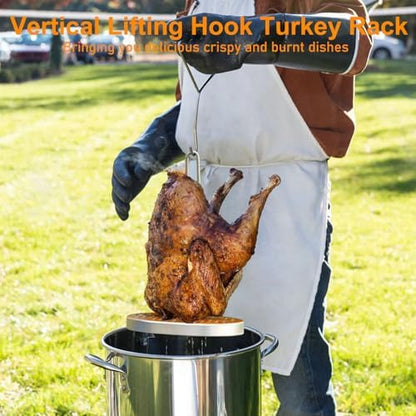 ZJYWSCH Turkey Fryer Stand Kit Stainless Steel, Vertical Chicken Roaster Stand - Image 2