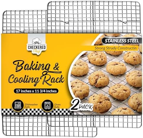 Checkered Chef Cooling Racks for Cooking and Baking by CheckeredChef