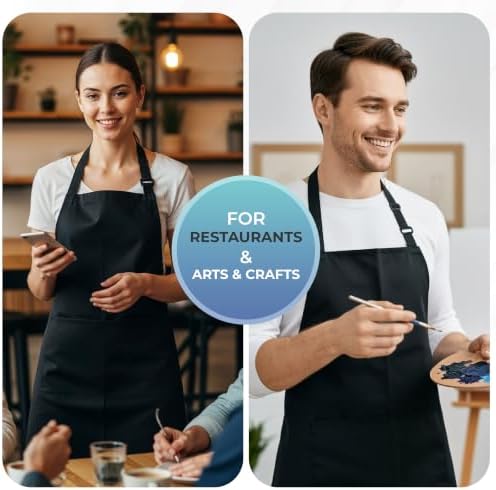 Utopia Kitchen Bib Aprons 4 Pack Adjustable - Image 6