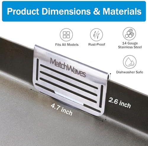 Grease Gate Blocker for Blackstone Griddle, Mesh Screen for Blocking Food from - Image 3