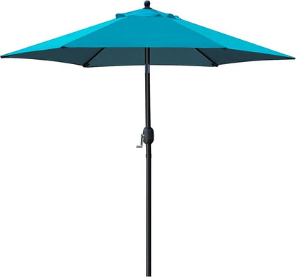 Sunnyglade 7.5' Patio Umbrella Outdoor Table Umbrella Tilt Crank Teal Blue | by Sunnyglade