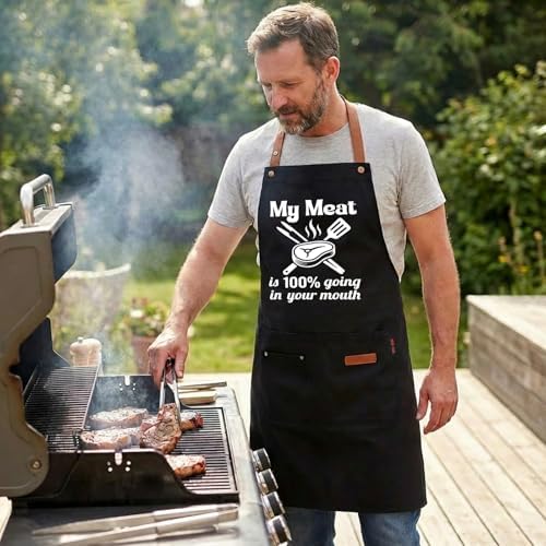 My Meat is 100% Going in Your Mouth Sign Apron - Image 7