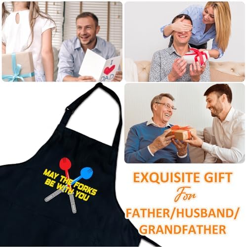Funny Aprons For Men, Father's Fathers Day Kitchen Gifts For Dad Father Daddy - Image 5