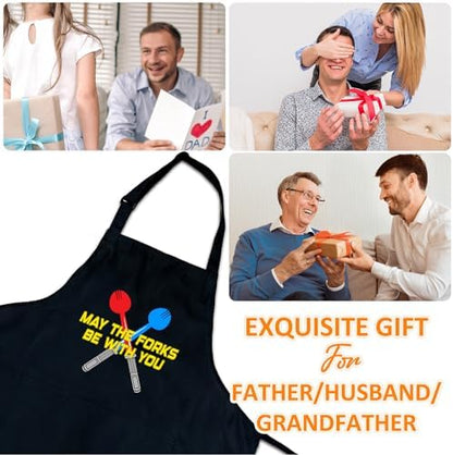 Funny Aprons For Men, Father's Fathers Day Kitchen Gifts For Dad Father Daddy - Image 5