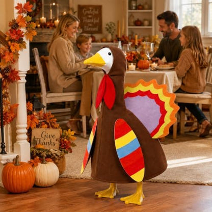 Porch Goose Outfits for 23" Lawn Goose Statue, Spring Summer Fall Winter Porch - Image 6