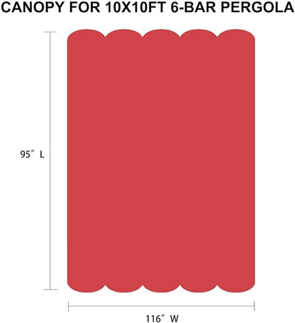 Pergola Shade Cover Replacement Canopy Top Compatible - Image 3