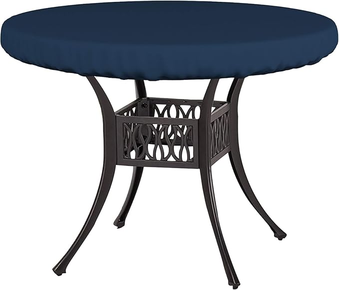 Covers & All Round Patio Table Cover, 12 Oz Waterproof UV & Weather Resistant, Outdoor Table Cover for Patio Outdoor Furniture & Coffee Table (54" Dia x 4" H Inches, Blue)