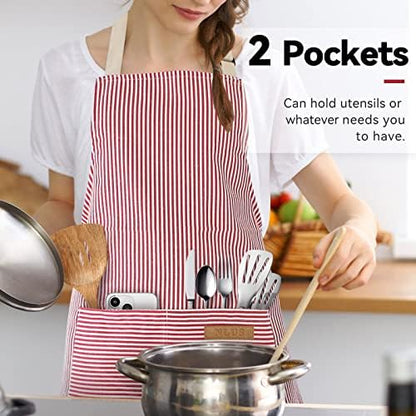 NLUS 2 Pack Cooking Aprons for Women - Image 2