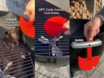 LavaLock Smok-n-Scrape Grill and Smoker Scraper, Residue Remover Cleaning Tool - Image 3