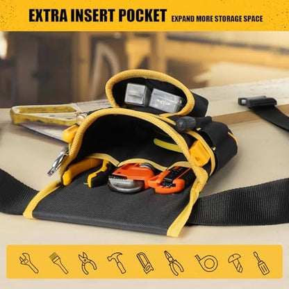 Magnetic Tool Belt for Men, 26 Pockets Heavy Duty Nail Tool Pouch Dad Gift - Image 4