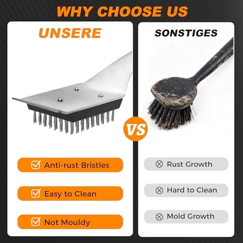 BBQ Grill Cleaning Brush Scraper - Image 3