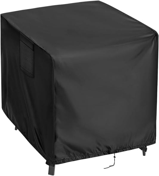 Outdoor Table Cover Square 24 inch Patio Table Cover Waterproof Patio Furniture Covers Rectangular for Outside Small Table and Chair Sets, Fire Pit, Coffee Table, Ottoman-24"L x 24"W x 28"H