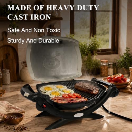 QuliMetal Cast Iron Griddle for Weber Q100, Q1000 and Q1200 - Image 4