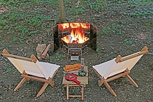 Captain Stag UG-3276 / UG-3277 Windscreen, Windscreen, Ash Catcher, 2-Way Grill - Image 7