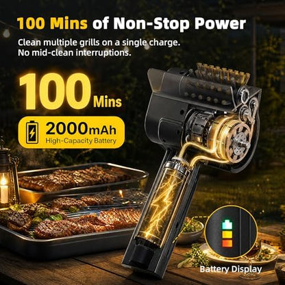 Electric Grill Brush for Outdoor Grill, 800 RPM Electric Grill Cleaner - Image 5