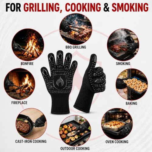 BBQ & Grill Gloves, Heat Resistant Oven Mitts - Image 7
