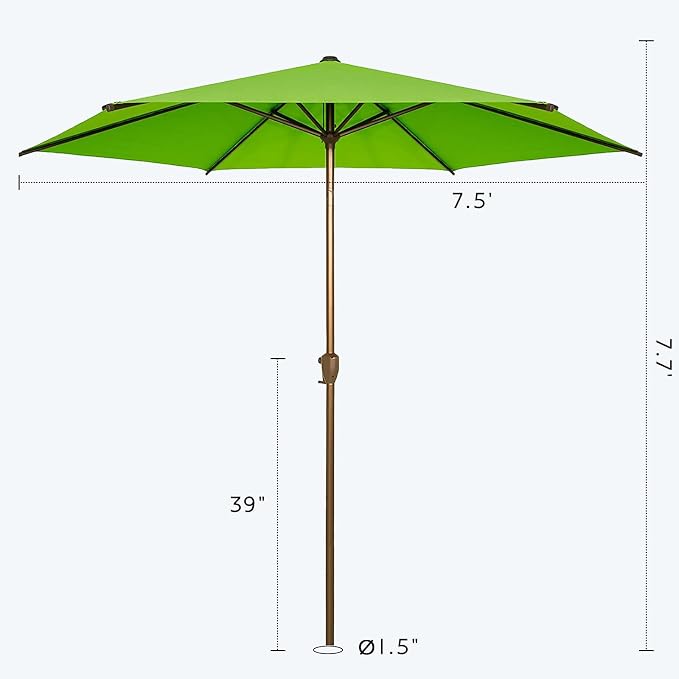 Abba Patio 7.5FT Outdoor Patio Umbrella Outdoor Table Umbrella - Image 5