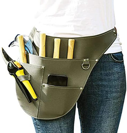 Tool apron, Mulitfunctional Imitation Leather Garden Tools Belt Adjustable - Image 2